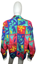 Load image into Gallery viewer, Check out this totally rad Vintage Chaus Blouse with long sleeves and small slits at the bottom! Unfortunately, it&#39;s missing one of its buttons (the second to last one, to be precise). Measured Flat: Chest - 39&quot;, Sleeve - 22&quot;.