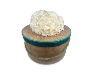 Add a touch of vintage chic to any outfit with this unique floral cream pillbox hat. The 7" diameter crown is perfect for a retro-inspired wedding or photoshoot.