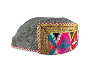 Get ready to stand out with our Handmade Tribal Hat! With its colorful and intricate design, this 8" diameter hat is the perfect accessory for any outfit. The touch of gold threading adds a unique touch to this one-of-a-kind piece. Handcrafted with lov...