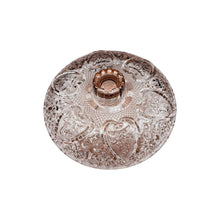 Load image into Gallery viewer, This Vintage pink candy dish with a lid is made of pink depression glass.it is in perfect condition no chips or scratches. 2&quot; height 7&quot; diameter