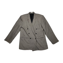 Load image into Gallery viewer, Introducing the Vintage Index Men Blazer, a medium brown micro houndstooth 3-button blazer with a timeless appeal. This blazer boasts a flat chest measurement of 40 inches, sleeve length of 25 inches, and an overall length of 31 inches, making it a per...