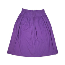 Load image into Gallery viewer, Experience the elegance and quality of our Vintage Laurente&#39; Skirt in gorgeous purple. Featuring a stylish pull-on design and convenient pockets, this skirt is also made with a stretch fabric for maximum comfort. With a flat waist of 30 inches, roomy h...