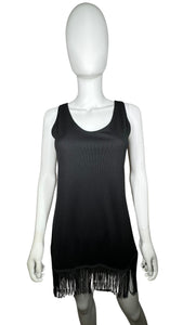 Vintage Black Cocktail fringe dress.