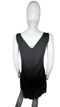 Load image into Gallery viewer, Vintage Black Cocktail fringe dress.