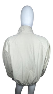 Vintage Beige, lace and pearl embellished casual jacket Measured Flat Chest - 32" Sleeve - 24" Length - 29"