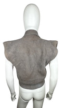Load image into Gallery viewer, The Vintage JH Collectibles Cardigan Vest is a olive green lambs wool and rabbit hair cardigan vest.