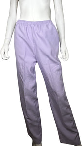 A size 12 pair of Vintage Blair lavender pull on pants with a stretch waist. Measured FlatWaist - 26"Hips - 36"Inseam - 28"Length - 41"