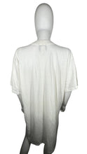 Load image into Gallery viewer, This is a Vintage 90&#39;s International Group smiley face american flag T-shirt/Dress. Measured Flat Chest - 46&quot; Length - 37&quot;
