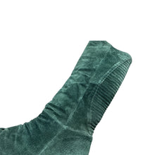 Load image into Gallery viewer, These high-top Clicks boots are crafted from soft green suede, boasting a size 8 fit for women. With a comfortable and stylish design, these boots are the perfect addition to any wardrobe. Stay on-trend and effortlessly chic with the versatile CLICKS b...