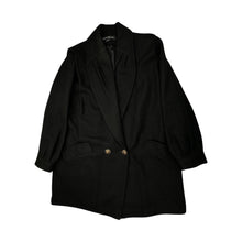 Load image into Gallery viewer, A rare heavy black vintage wool Donny Brook peacoat with lion head bronze buttons. This is in pristine condition.   Measured Flat  Chest - 46&quot; Sleeve - 25&quot; Length - ﻿40&quot;