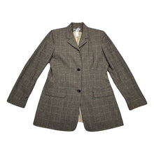 Load image into Gallery viewer, A rare vintage Liz Claiborne rich wool tweed houndstooth suit with a blazer and pant set.    Measured Flat  Blazer Chest - 30&quot; Sleeve - 23&quot; Length - 29 1/2&quot;  Pants  Measured Flat  Waist - 30&quot; Hips - 36&quot; Inseam - 29&quot; Length - ﻿41&quot;   