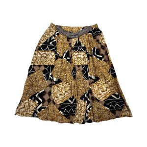 A vintage Norton McNaughton Petites 2-Piece Set with a abstract safari inspired button up short sleeve and skirt. Measured Flat TopChest - 40"Sleeve - 10"Length - 27" Bottom Waist - 30"Hips - 60" Length - 30"