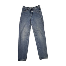 Load image into Gallery viewer, Experience a one-of-a-kind find with these Rare Vintage Marithe&#39; Francois Girbaud Jeans! With a high-waisted silhouette and measurements of 28&quot; waist, 32&quot; hips, 29&quot; inseam, and 41&quot; length, these jeans are a must-have for your stylish wardrobe. Don&#39;t mi...