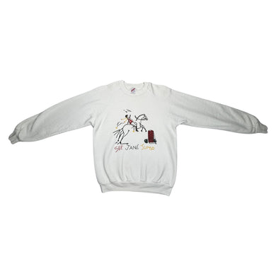 This is a Vintage Jerzeez see Jane jump sweatshirt.     Measured Flat   Length - 24
